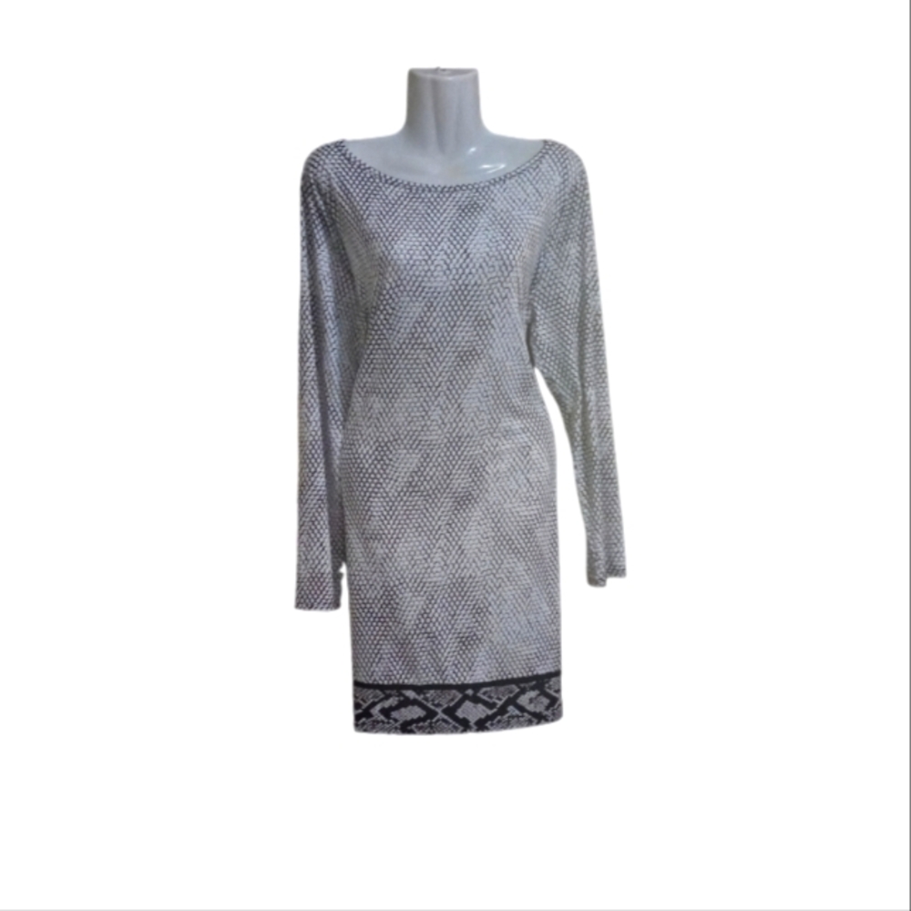 Snake Print Jersey Tunic Dress